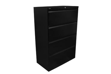 Sonic Heavy Duty 4 Drawer Lateral Filing Cabinet Sonic black