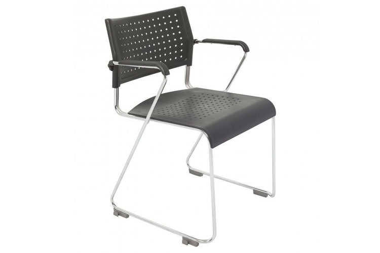 Sonic Melbourne Stackable Chair with Arms Sonic black