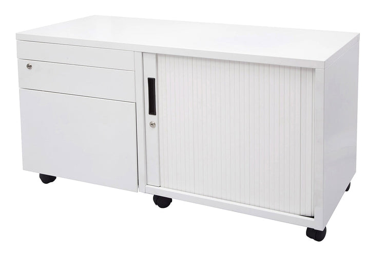 Sonic Mobile Caddy LHS with Tambour & Filing Drawers Sonic white caddy none