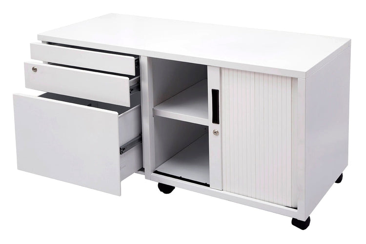 Sonic Mobile Caddy LHS with Tambour & Filing Drawers Sonic