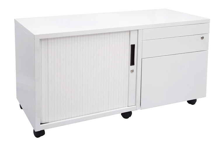 Sonic Mobile Caddy RHS with Tambour & Filing Drawers Sonic white caddy none