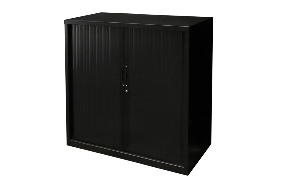 Sonic Tambour Siliding Door Storage Cabinet Metal - Black [1200W x 473D] Sonic 1016H none none