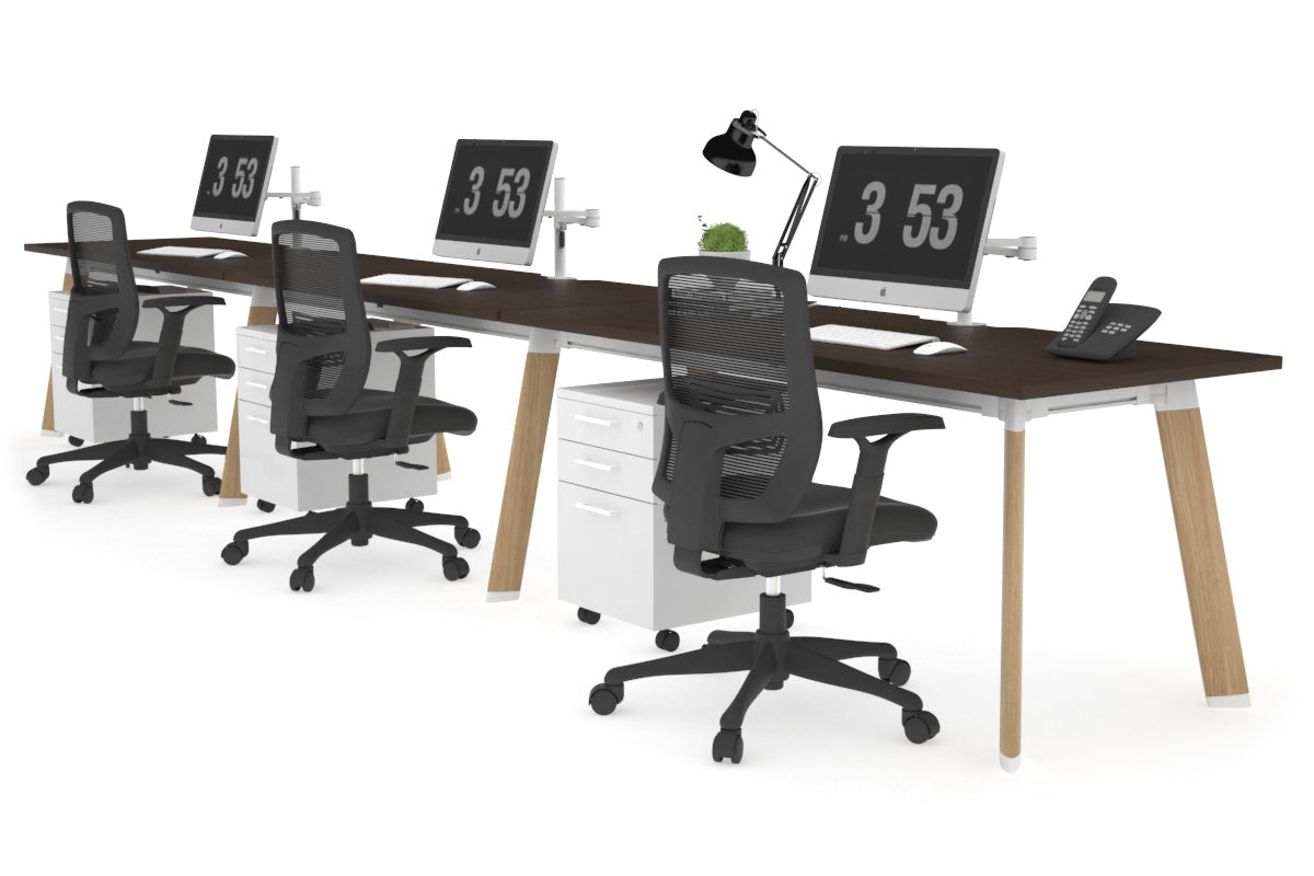Switch - 3 Person Office Workstation Run [1400L x 800W with Cable Scallop] Jasonl wood imprint leg wenge 