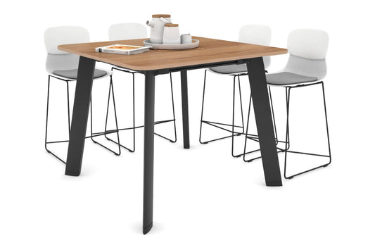 Switch Collaborative Large Counter High Table [1100L x 1100W with Rounded Corners] Jasonl black leg salvage oak 