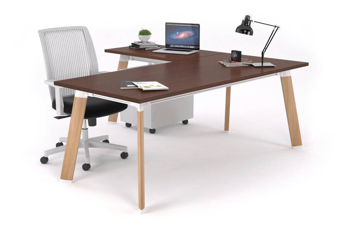 Switch Executive Corner Desk [1600L x 1450W] Jasonl wood imprint leg wenge none