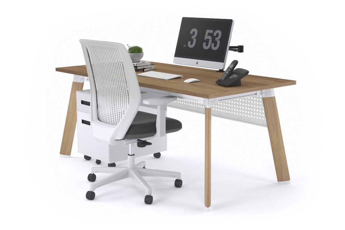 Switch Executive Desk [1200L x 700W] Jasonl wood imprint leg salvage oak modesty panel