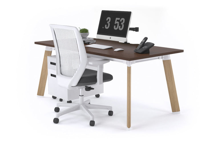 Switch Executive Desk [1400L x 800W with Cable Scallop] Jasonl wood imprint leg wenge none