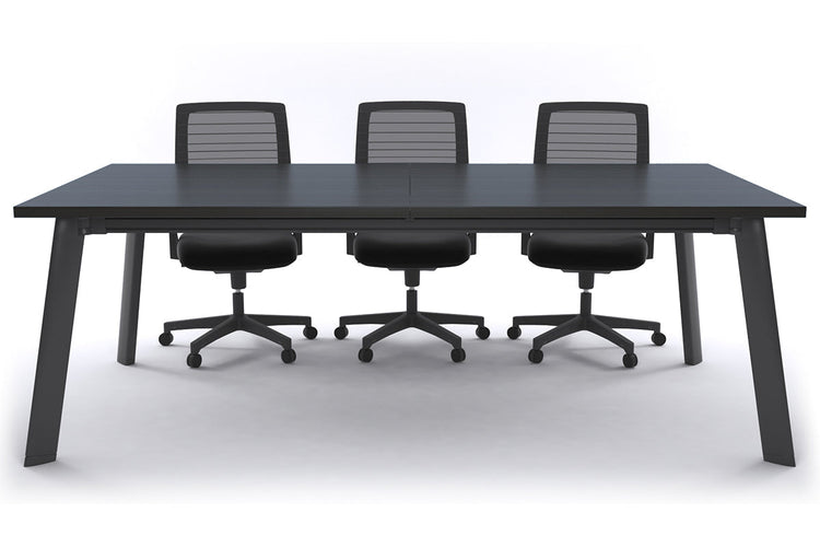 Switch Meeting Room Table [2400L x 1200W] Jasonl Black dark oak 