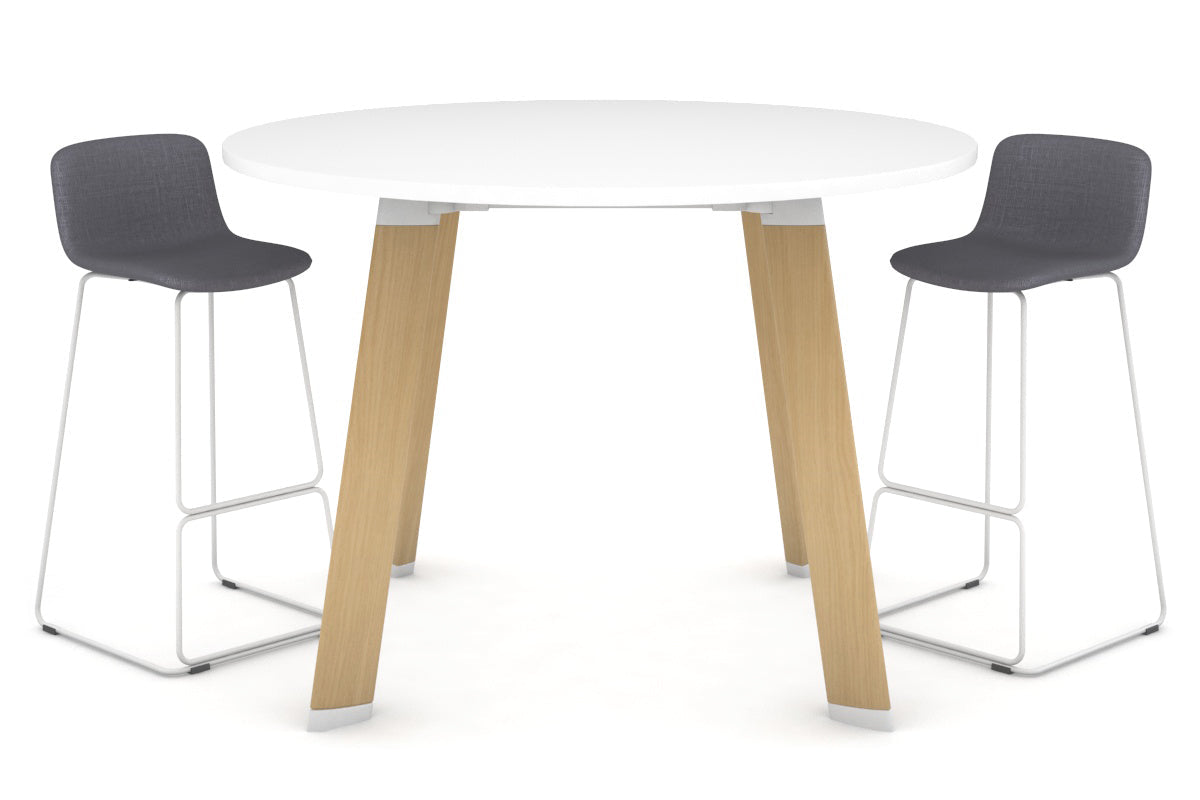Switch Round Counter Table Frame [1500 mm] Jasonl Wood imprint leg white 