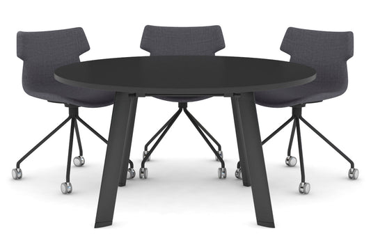 Switch Round Meeting Table [1000 mm] Jasonl black leg black 