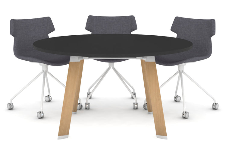 Switch Round Meeting Table [1000 mm] Jasonl wood imprint leg black 