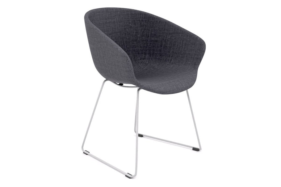 Environmental image of Teddy Fabric Tub Chair - Sled Base