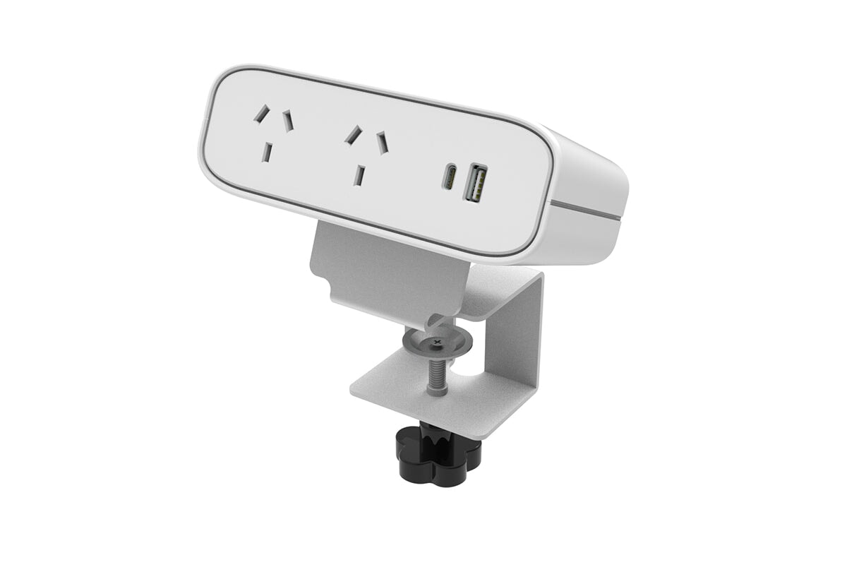 Trione Above-desk Power and Data Module - 2 AC USB Outlets Jasonl white