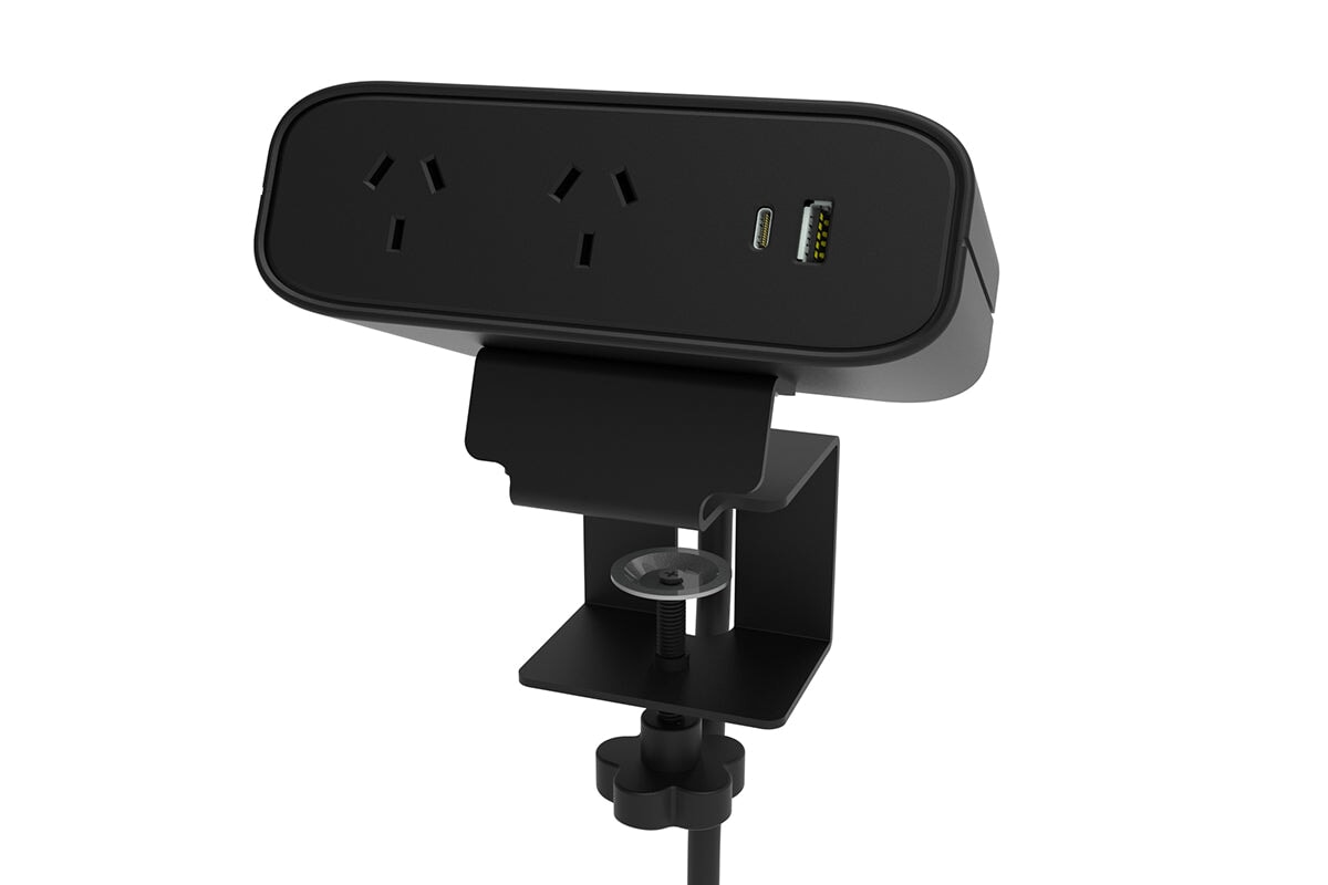 Trione Above-desk Power and Data Module - 2 AC USB Outlets Jasonl black