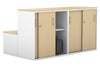 Uniform Activity Module -  Med Sliding 4 Door Credenza with Low Sliding 4 Door Credenza - Thumbnail 4