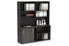 Uniform Sliding 2 Door Credenza and Open Storage Unit with Open Hutch - Thumbnail 32