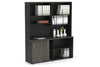 Uniform Sliding 2 Door Credenza and Open Storage Unit with Open Hutch - Thumbnail 16