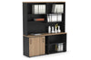 Uniform Sliding 2 Door Credenza and Open Storage Unit with Open Hutch - Thumbnail 46