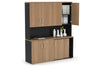 Uniform Sliding 2 Door Credenza and Small 2 Door Cupboard Unit - Hutch with Doors - Thumbnail 21