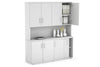 Uniform Sliding 2 Door Credenza and Small 2 Door Cupboard Unit - Hutch with Doors - Thumbnail 3