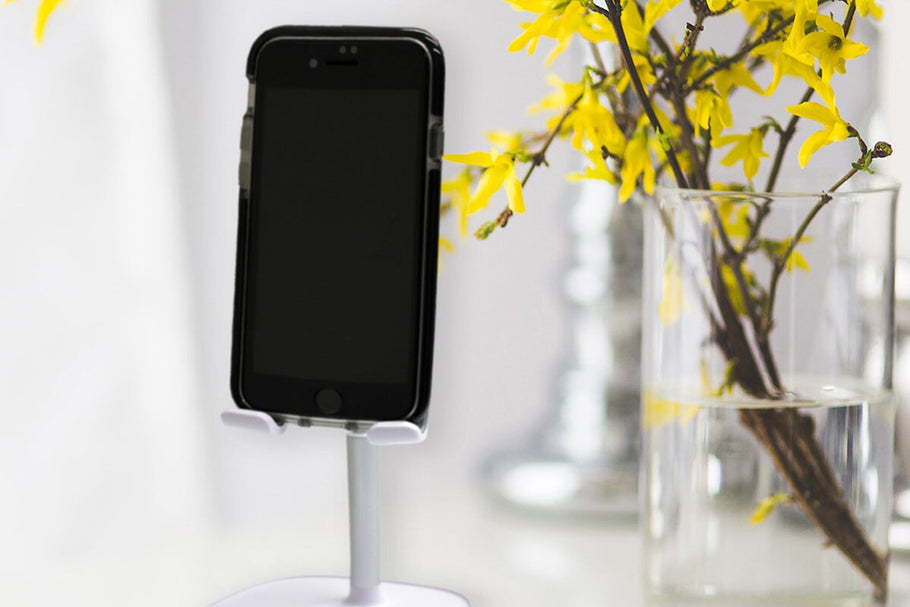 Environmental image of Uplifting Mimi Adjustable Phone Stand