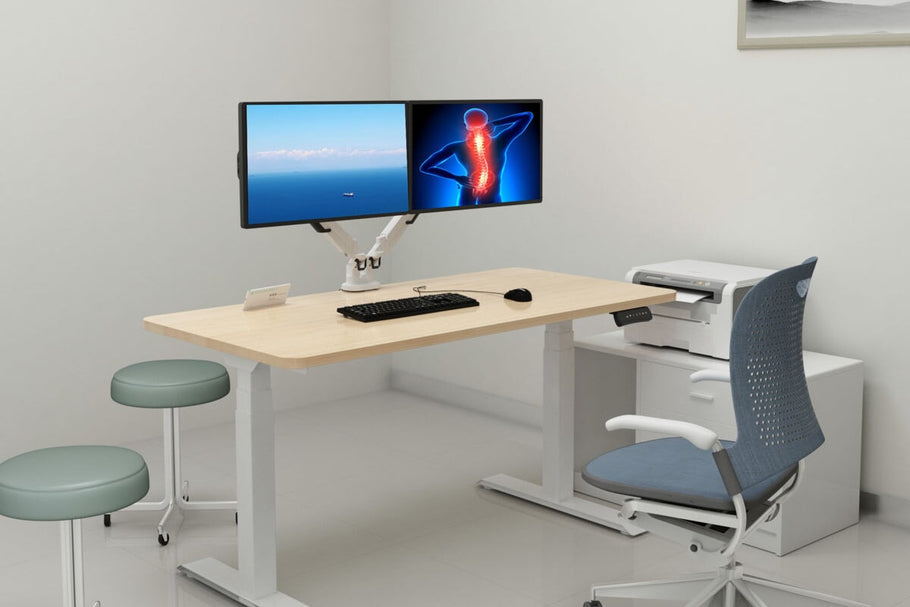 Environmental image of Uplifting PolarFlex Dual Monitor Arm