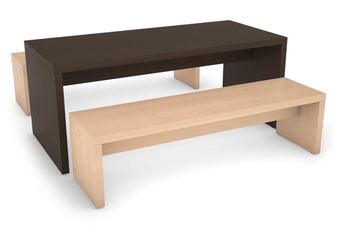 Vibe 50mm Panel Table Jasonl Wenge Maple bench 
