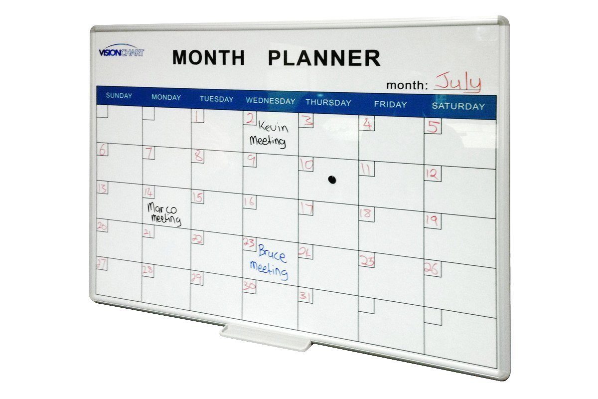 Vision Deluxe Perpetual Month Planner Vision white