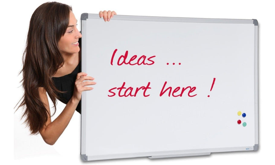 Environmental image of Vision Heavy Duty Porcelain Magnetic Whiteboard - Silver Frame