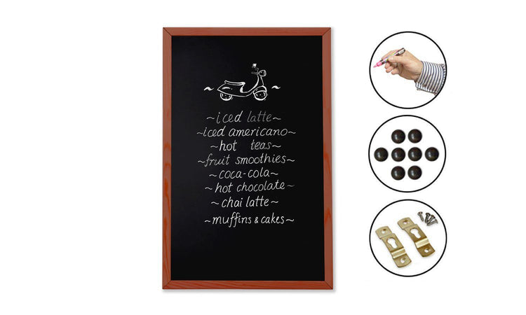Vision Magnetic Blackboard Timber Frame Vision black