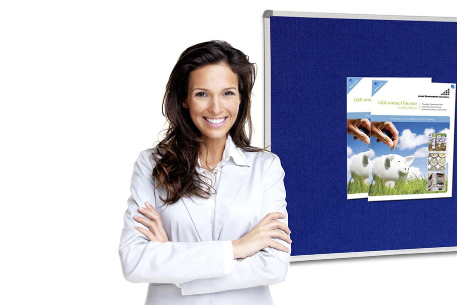 Environmental image of Vision Pinnable Felt Board Velcro Blue