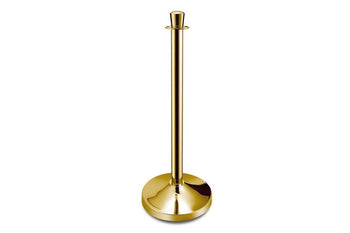 - Vision Q Executive Stand - Gold Titanium Rope Barrier and Bollard - 1