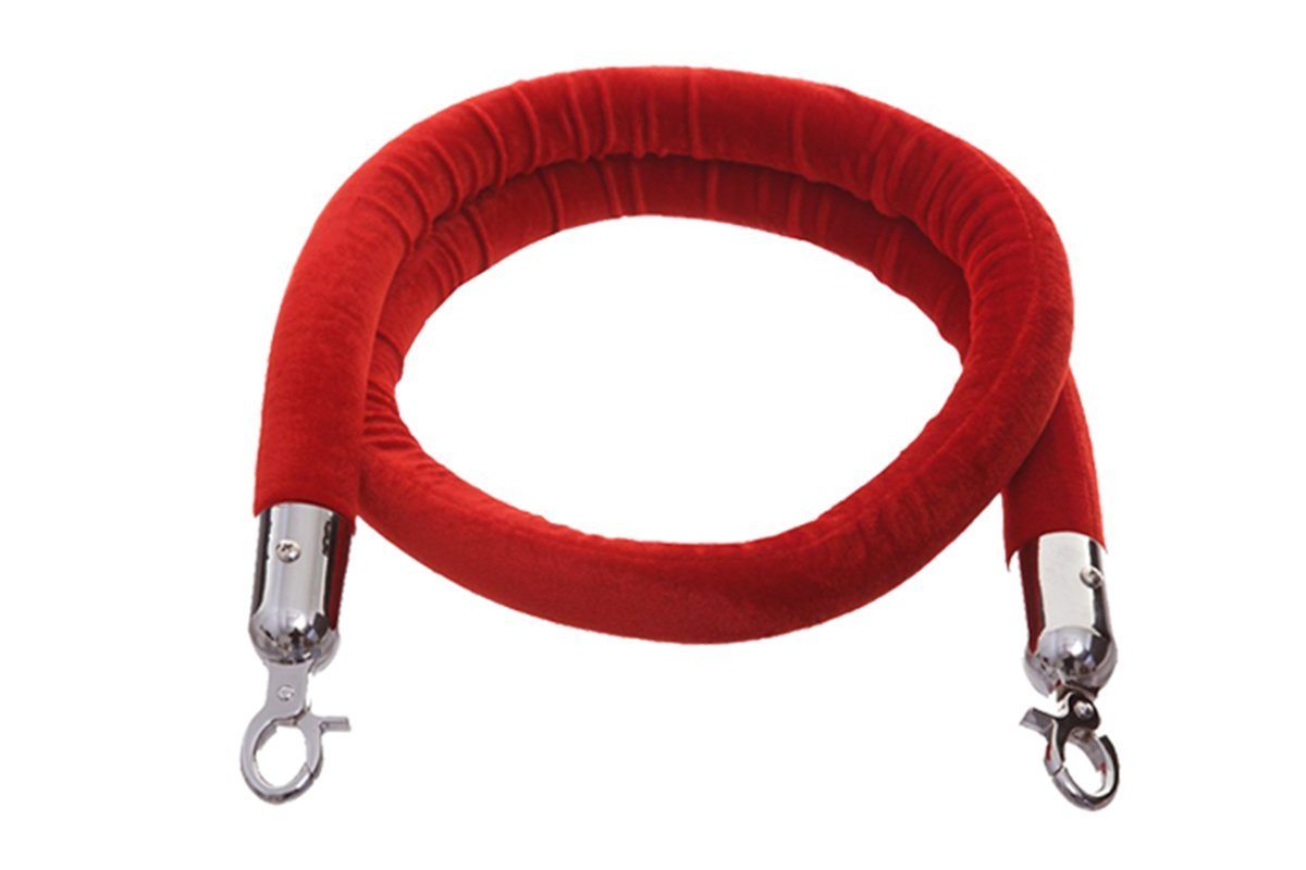 Vision Q Stand - Stainless Steel Rope Barrier and Bollard-blue braided silver hook Q sign