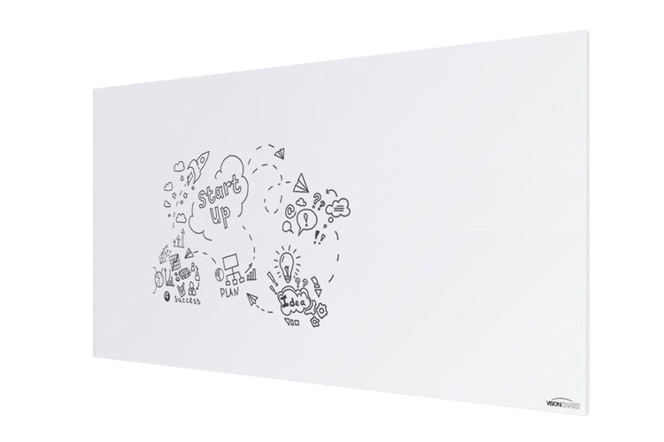 Vision Slim Magnetic Whiteboard [2000L x 1200W] Vision white 