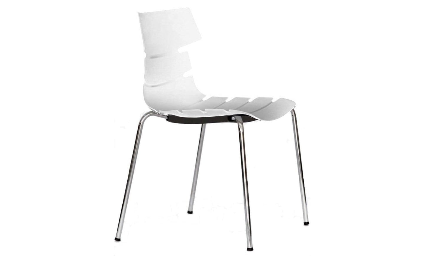 Wave - Cafe / Breakout Area Side Chair 4 Leg White / Black Shell Jasonl white shell