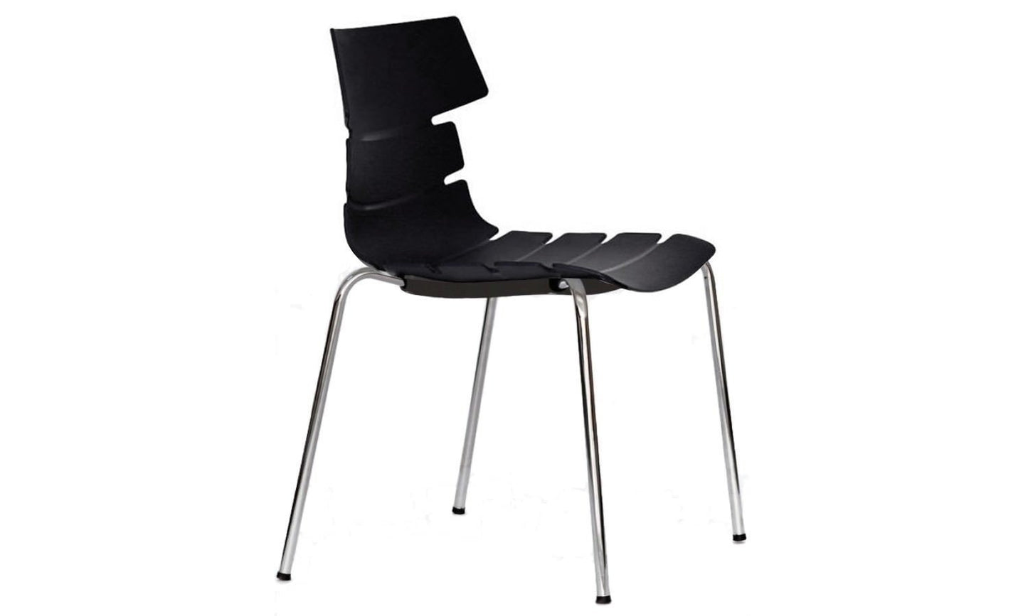 Wave - Cafe / Breakout Area Side Chair 4 Leg White / Black Shell Jasonl black shell