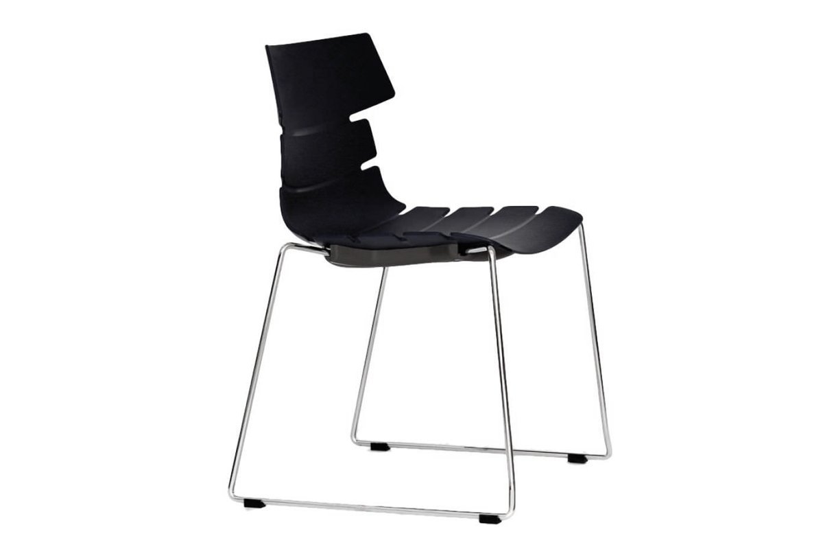 Wave Conference Chair - Sled Base Jasonl black shell