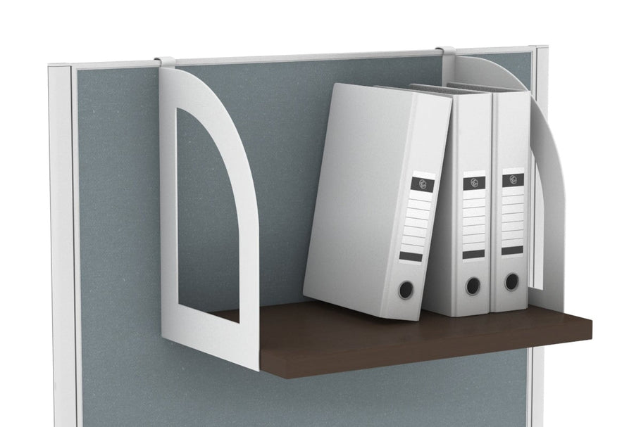 Environmental image of White Horizon Screen Hanging Melamine Shelf