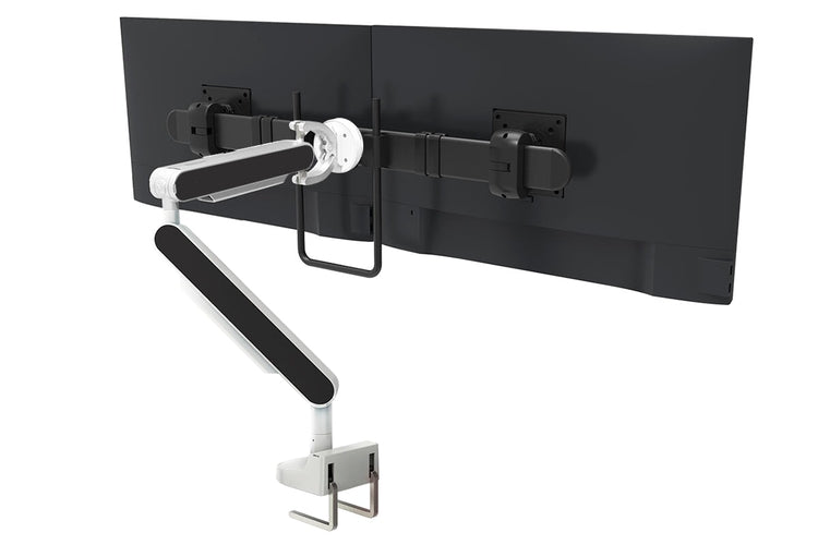 Zgo Dynamic Single Monitor Arm jasonl white arm black crossbar black