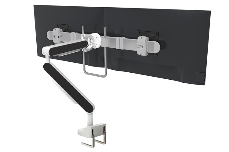 Zgo Dynamic Single Monitor Arm jasonl white arm silver crossbar black