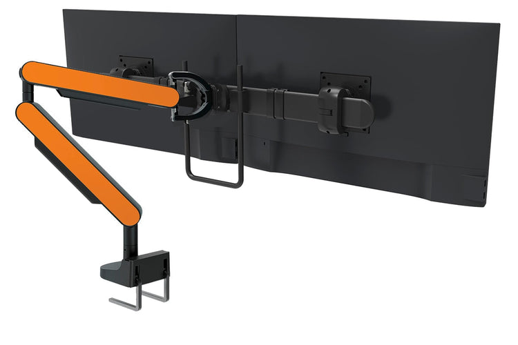 Zgo Dynamic Single Monitor Arm jasonl black arm black crossbar orange