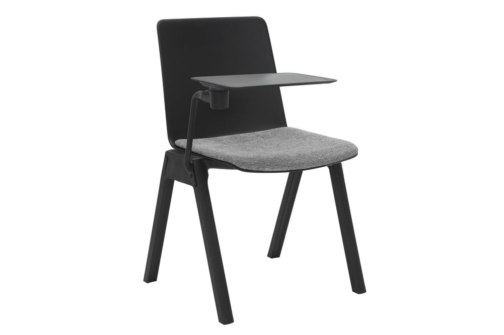 Sonic Scholar Training Chair - Stackable [with Tablet Arm]-black light grey 