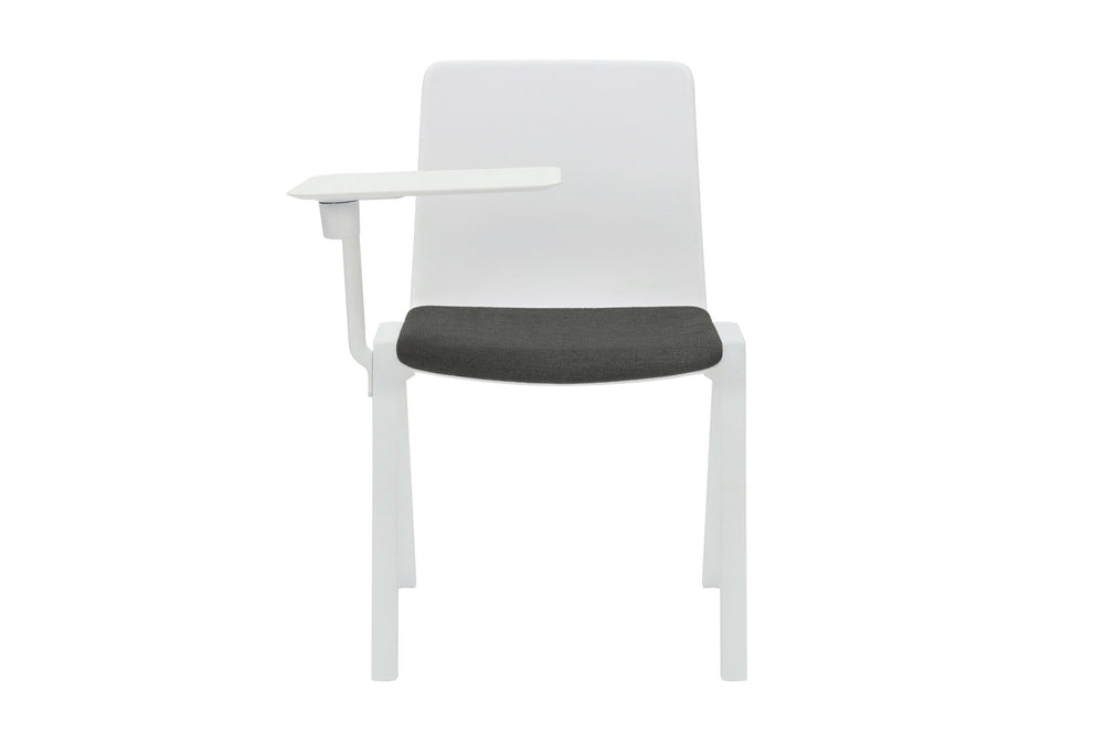 Sonic Scholar Training Chair - Stackable [with Tablet Arm]-white black 