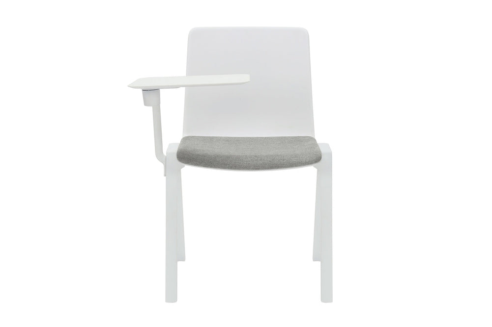 Sonic Scholar Training Chair - Stackable [with Tablet Arm]-white light grey 