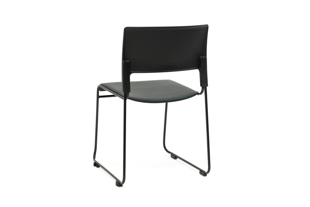 Sonic Orbit Sled Base Training Chair - Stackable-black vinyl upholstered with pad orbit trolley 