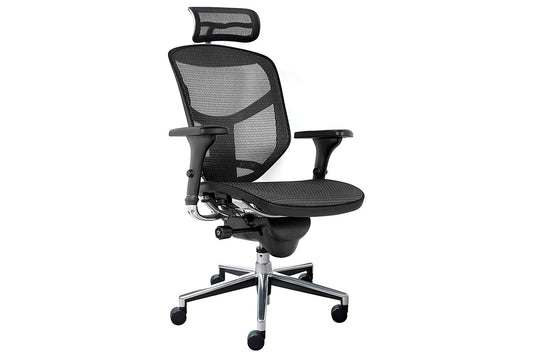 Smile and Enjoy Executive Office Chair - High Back with Mesh Seat