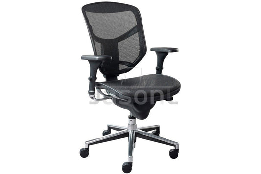 Smile and Enjoy Executive Office Chair - Medium Back with Mesh Seat