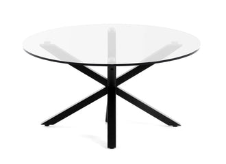 Como Premium Glass Top Round Coffee Table