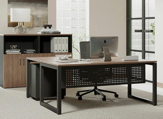 Quadro Loop Leg L-Shaped Corner Office Desk