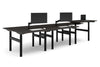 Flexi Height Adjustable 6 Person H-Bench Workstation - Black Frame [1200L x 700W] - Thumbnail 6 